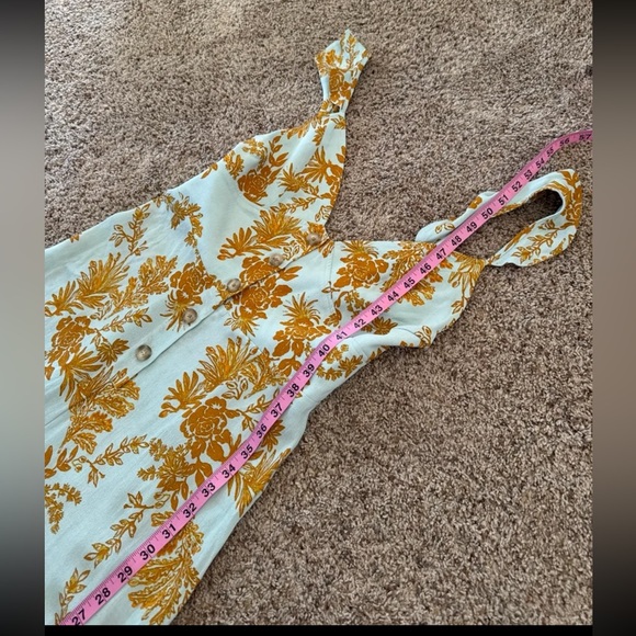 FREE PEOPLE SAGE COMBO BE THE ONE WIDE LEG JUMPSUIT size 4 - Picture 11 of 12